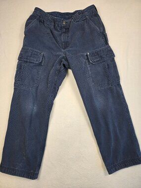 Duluth Trading Co Cargo Pants 35x28 Blue 100% Cotton Mens